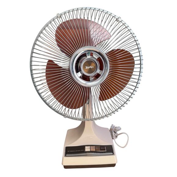 RARE Vintage Lasko Clear Amber/Brown Blade 12 inch 3-Speed Oscillating Fan 12” - Picture 3 of 16